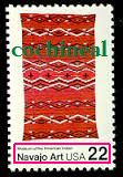 Navajo Art postage stamp cochineal