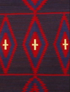 Navajo pattern indigo & cochineal