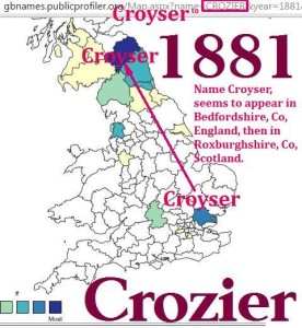 Crozier distribution 1881