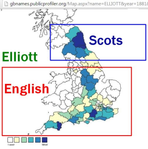 Elliott surname distrib