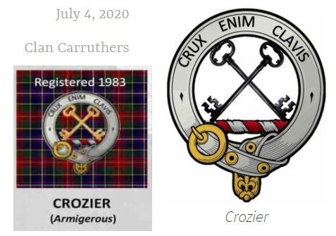 Crozier tartan and badge.